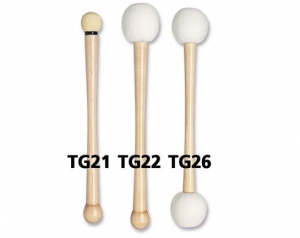 Vic Firth Bass Drum Mallet - Tom Gauger Chamois/Wood (TG21)